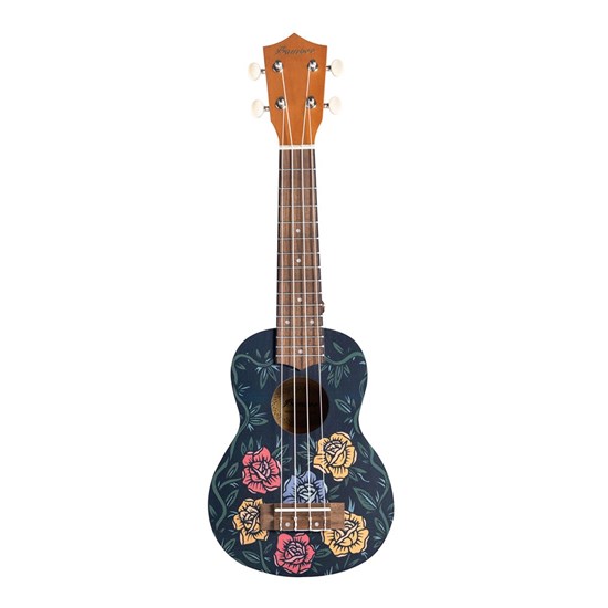 Bamboo Flowers Line Aurora Soprano Ukulele with Bag