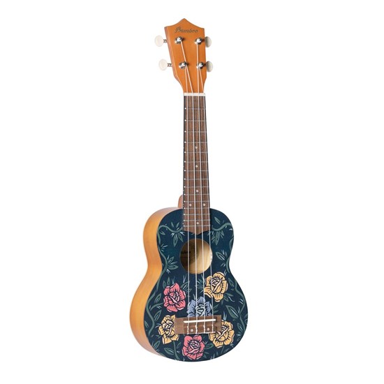 Bamboo Flowers Line Aurora Soprano Ukulele with Bag