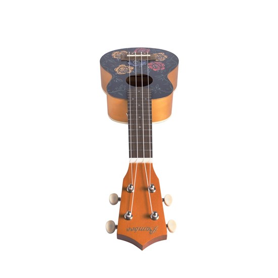 Bamboo Flowers Line Aurora Soprano Ukulele with Bag