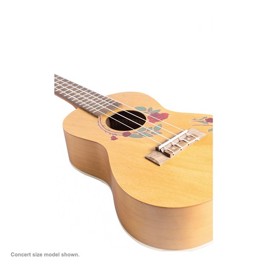 Bamboo Flowers Line Roses Soprano Ukulele with Bag