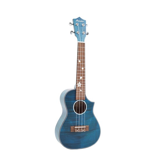 Bamboo Blossom Line Blue Concert Ukulele with Bag