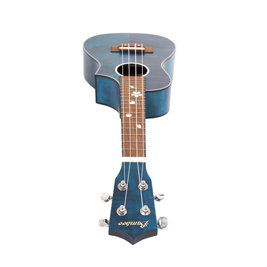 Bamboo Blossom Line Blue Concert Ukulele with Bag