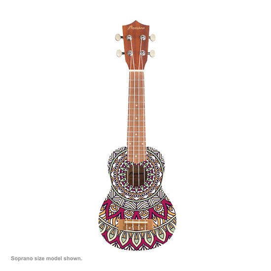 Bamboo Mandala Line Deep Ocean Concert Ukulele with Bag