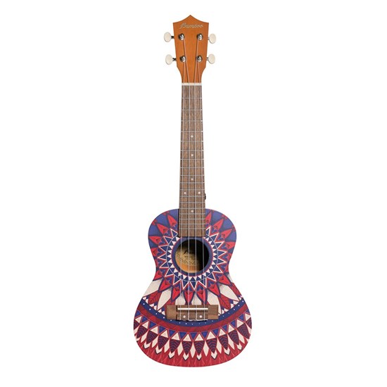 Bamboo Mandala Line Passion Concert Ukulele with Bag