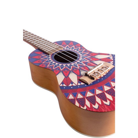 Bamboo Mandala Line Passion Concert Ukulele with Bag