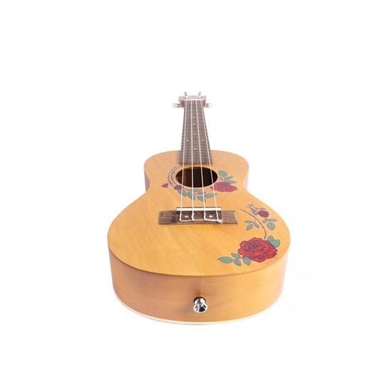 Bamboo Flowers Line Roses Concert Ukulele with Bag