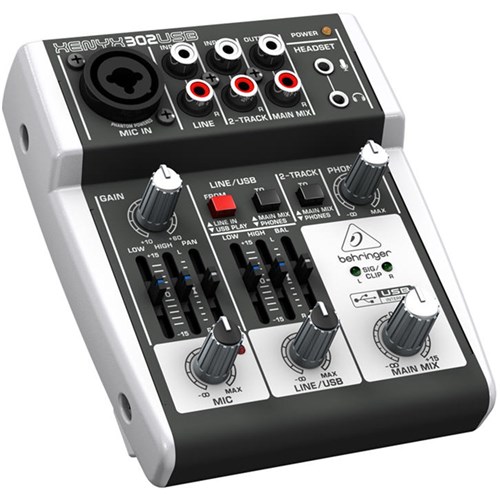 Behringer Xenyx 302USB 3-Input Mic/Line Mixer w/ USB