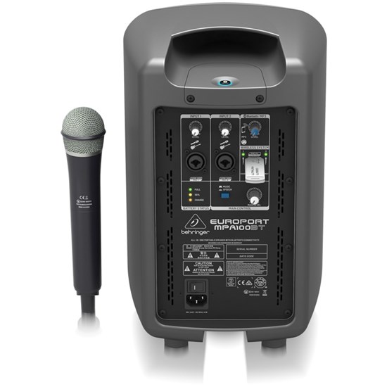 Behringer Europort MPA100BT 100W Speaker w/ Wireless Mic, Battery & Bluetooth