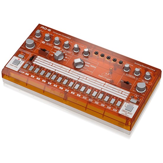 Behringer RD6 Classic 606 Analog Drum Machine w/ 16 Step Sequencer (Tangerine)