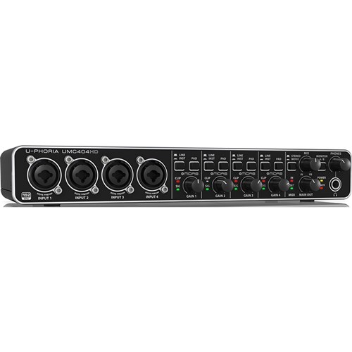 Behringer U-Phoria UMC404HD 4x4 USB Audio Interface (24-Bit/192kHz)