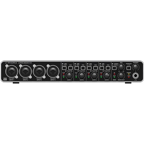 Behringer U-Phoria UMC404HD 4x4 USB Audio Interface (24-Bit/192kHz)