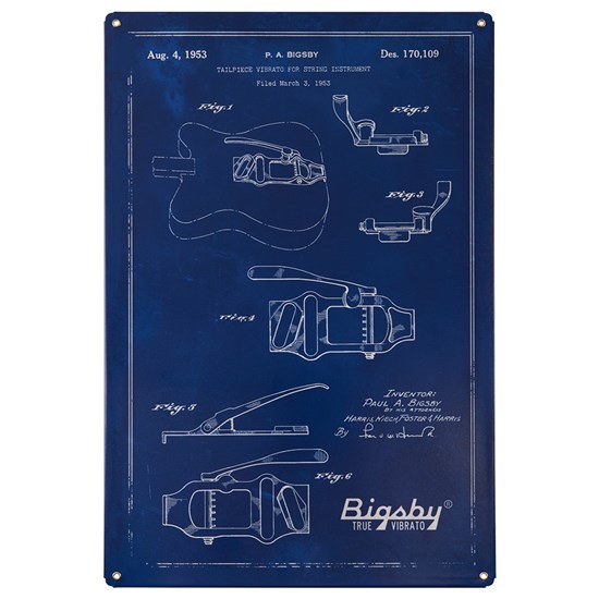 Bigsby Blueprint Tin Sign