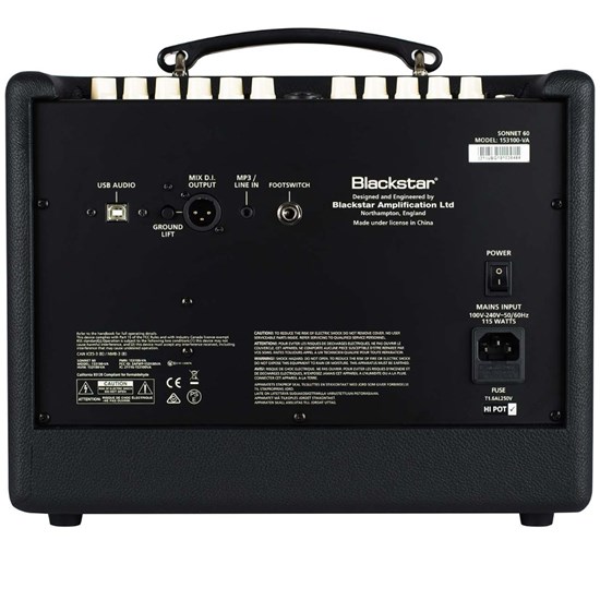 Blackstar Sonnet 60 Acoustic Amp (Black) 60 Watts