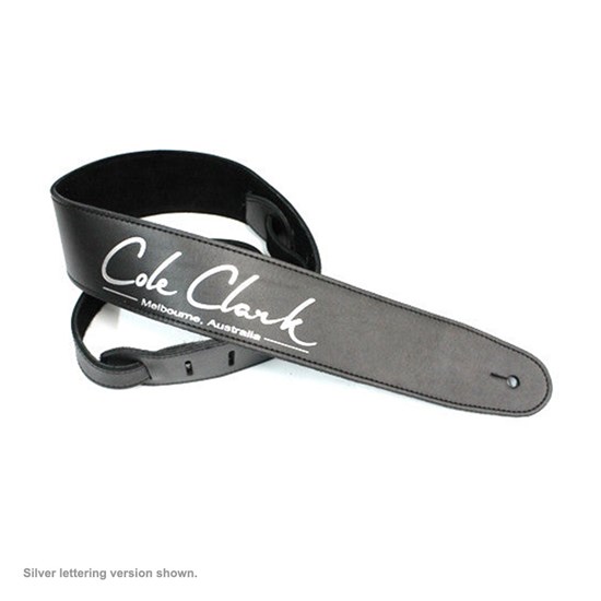 Cole Clark Leather Guitar Strap (Black/Gold)