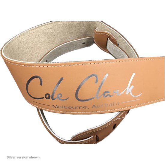 Cole Clark Leather Guitar Strap (Tan/Gold)