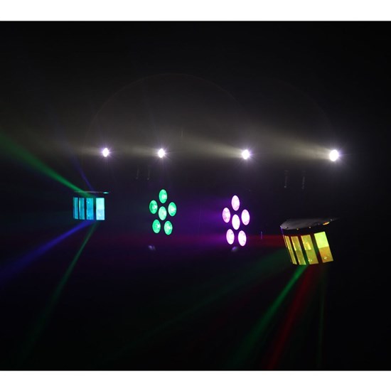 CR Mix Party Bar Pro (Derby + LED Par + UV/Strobe + RG Laser w/ Wireless Controller)