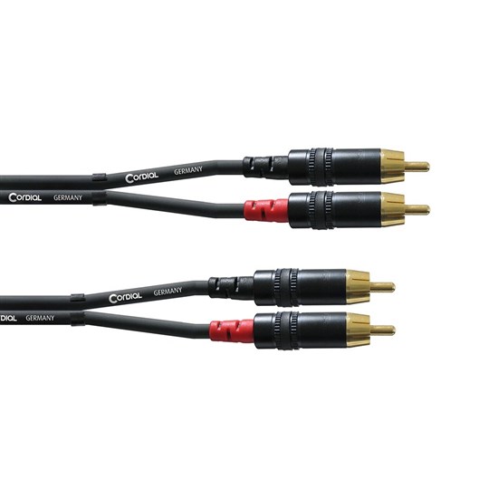 Cordial Essentials REAN 2x RCA Gold Cable (0.9m)