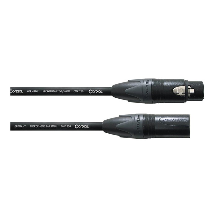 Cordial Peak CSM 250 - NEUTRIK XLR F Black Gold to XLR M Black Gold Cable (5m)