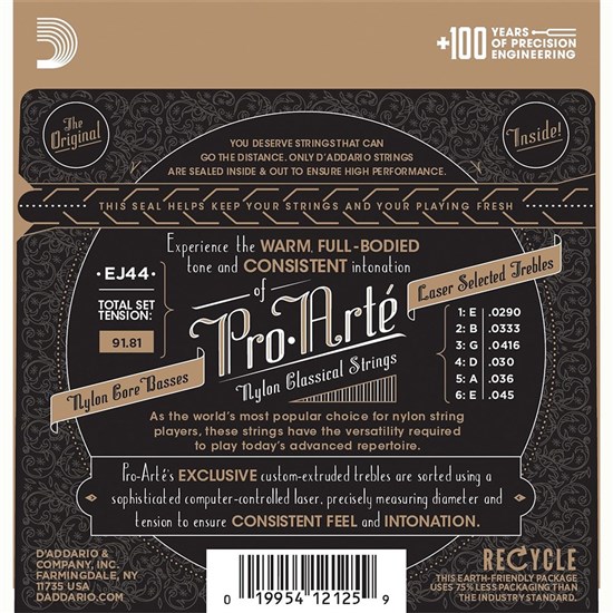 D'Addario EJ44 Pro-Arte Nylon Classical Guitar Strings - (Extra Hard Tension)