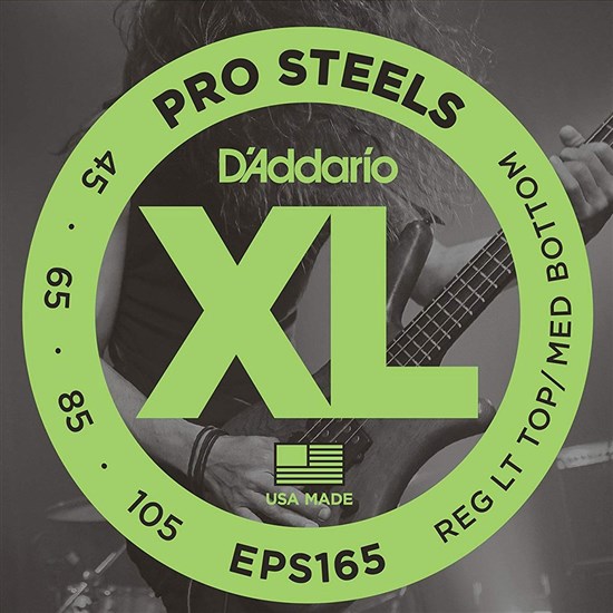 D'Addario EPS165 XL Prosteels Bass Guitar Strings -Custom Light Long Scale (45-105)