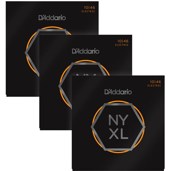 D'Addario NYXL1046-3P Nickel Wound Electric Guitar Strings 3-PACK - Regular Light (10-46)