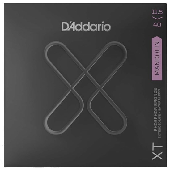 D'Addario XTM11540 Mandolin Strings, Phosphor Bronze, Custom Medium, 11.5-40