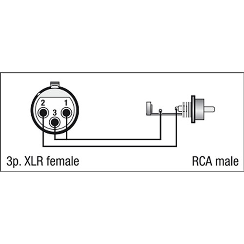 DAP Audio FLA-31 3-Pin XLR(F) to RCA(M) Adapter