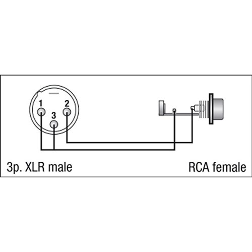 DAP Audio FLA-34 3-Pin XLR(M) to RCA(F) Adapter