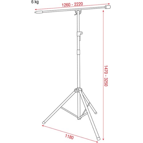 DAP Audio Microphone Stand for Overhead Applications (147-325cm)