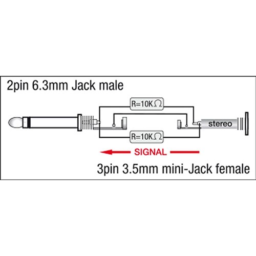 DAP Audio XGA-10 Xcaliber Series 3.5mm TRS(F) to 1/4