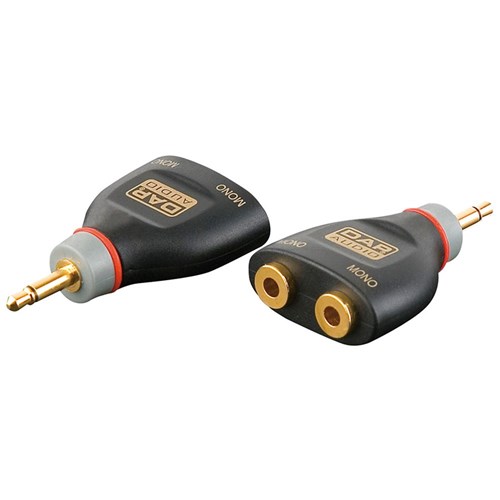 DAP Audio XGA-14 Xcaliber Series Dual 3.5mm TS(F) to 3.5mm TS(M) Adapter (SINGLE)