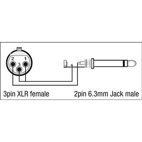 DAP Audio XGA-23 Xcaliber Series 3-Pin XLR(F) to 1/4