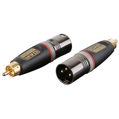 DAP Audio XGA-32 Xcaliber Series 3-Pin XLR(M) to RCA(M) Adapter (SINGLE)