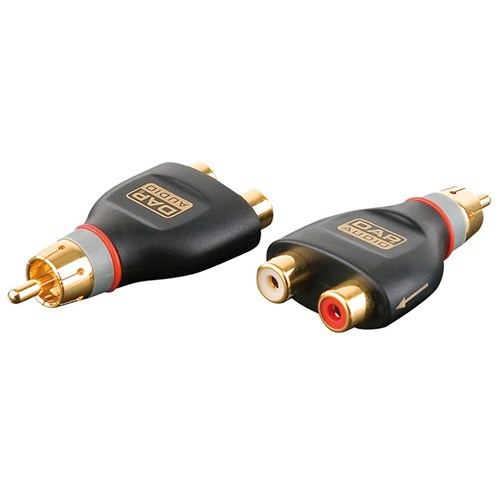 DAP Audio XGA-42 Xcaliber Series Dual RCA(F) to RCA(M) Adapter (SINGLE)