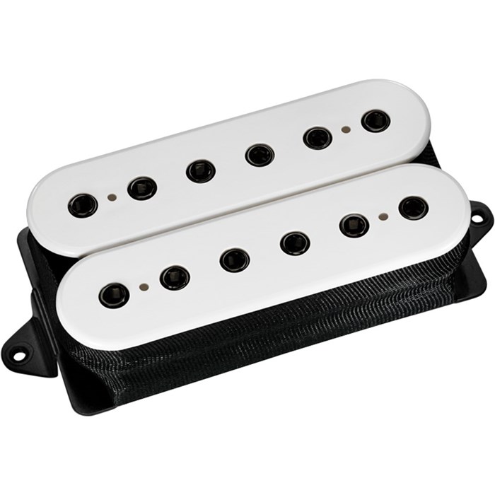 DiMarzio Evolution F Spaced Neck Humbucker Pickup w/ Black Poles Pieces (White)