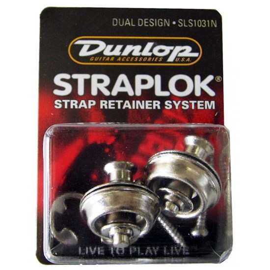 Dunlop SLS1031N Straplok Strap Retainers Dual Design (Nickel)