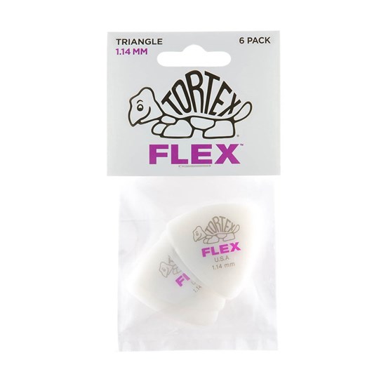 Dunlop Tortex Flex Triangle Guitar Pick 6-Pack - Purple (1.14mm)