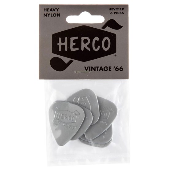 Herco Vintage '66 Guitar Picks Heavy Gauge 6-Pack