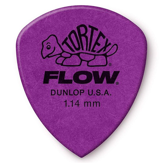 Dunlop Tortex Flow Guitar Pick 12-Pack - Purple (1.14mm)