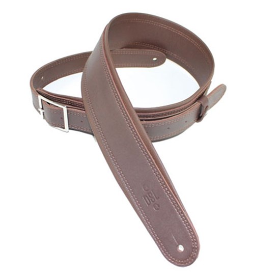 DSL GEB Series Rolled Edge Strap w/ Buckle (Saddle Brown, Brown Backing , 2.5
