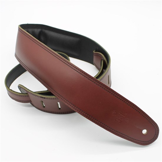 DSL GEG Series Padded Guitar Strap (Maroon, Black Backing, 2.5