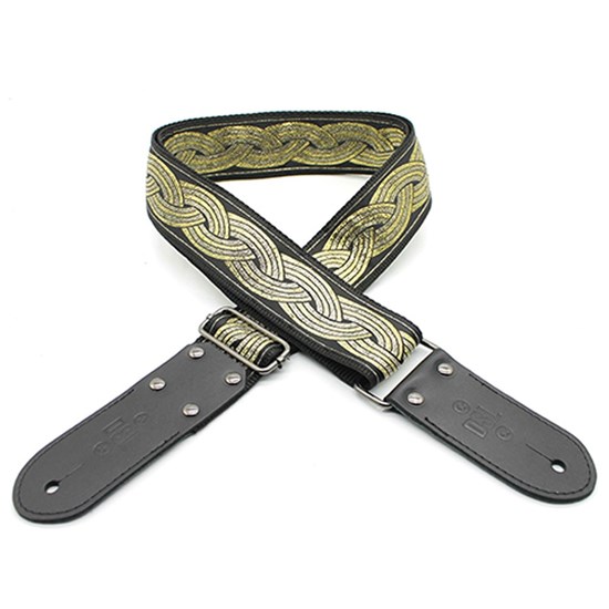 DSL JAC20-PLAT-GOLD Jacquard Weaving Guitar Strap - 2