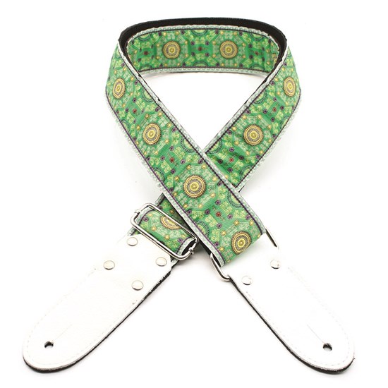 DSL JAC20 Jacquard Guitar Strap (SAL Design, Green, 2