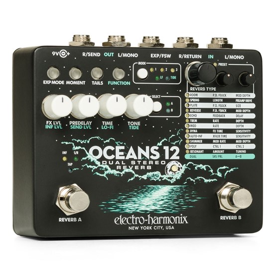 Electro-Harmonix Oceans 12 Dual Stereo Reverb Pedal