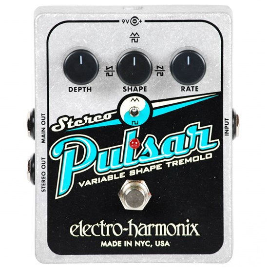 Electro Harmonix Stereo Pulsar Variable Shape Analog Tremolo Pedal