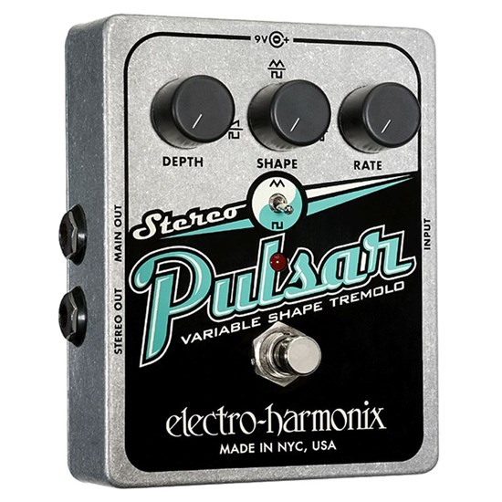 Electro Harmonix Stereo Pulsar Variable Shape Analog Tremolo Pedal