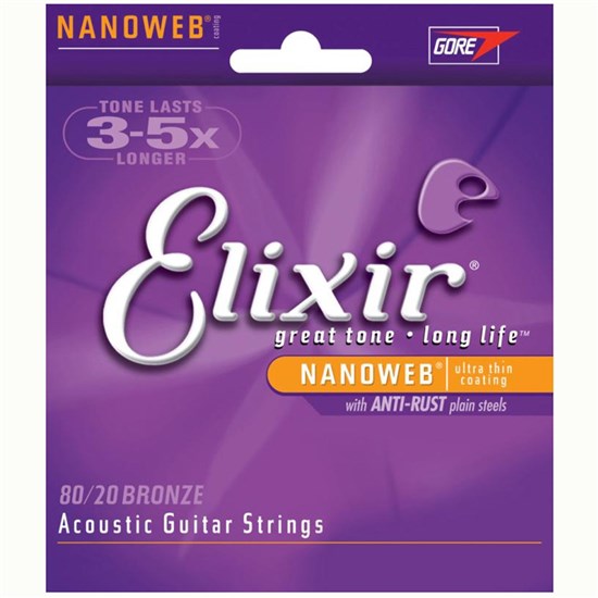 Elixir 11152 Acoustic 80/20 Bronze w/ Nanoweb Coating 12-String Light (10-47)