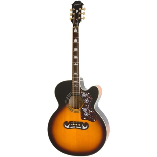 Epiphone J-200 EC Studio Acoustic Electric Guitar (Vintage Sunburst)