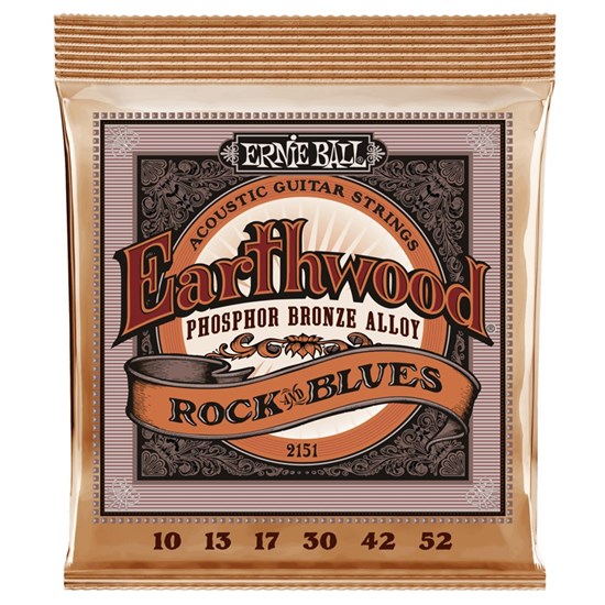 Ernie Ball Earthwood Phosphor Bronze Acoustic Guitar Strings - Rock & Blues (10-52)