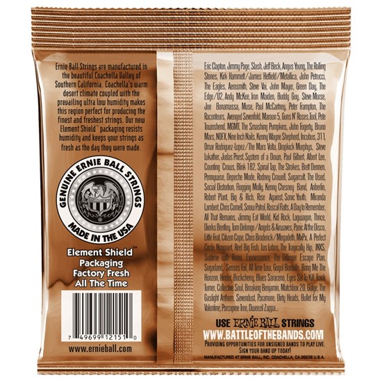 Ernie Ball Earthwood Phosphor Bronze Acoustic Guitar Strings - Rock & Blues (10-52)